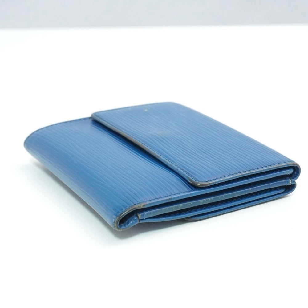 Authentic Louis Vuitton Logo Monogram Blue Epi Leather Envelop Sarah Wallet - Picture 12 of 12